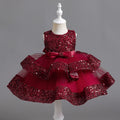 Princess Red Sequin Tulle Dress for Girls