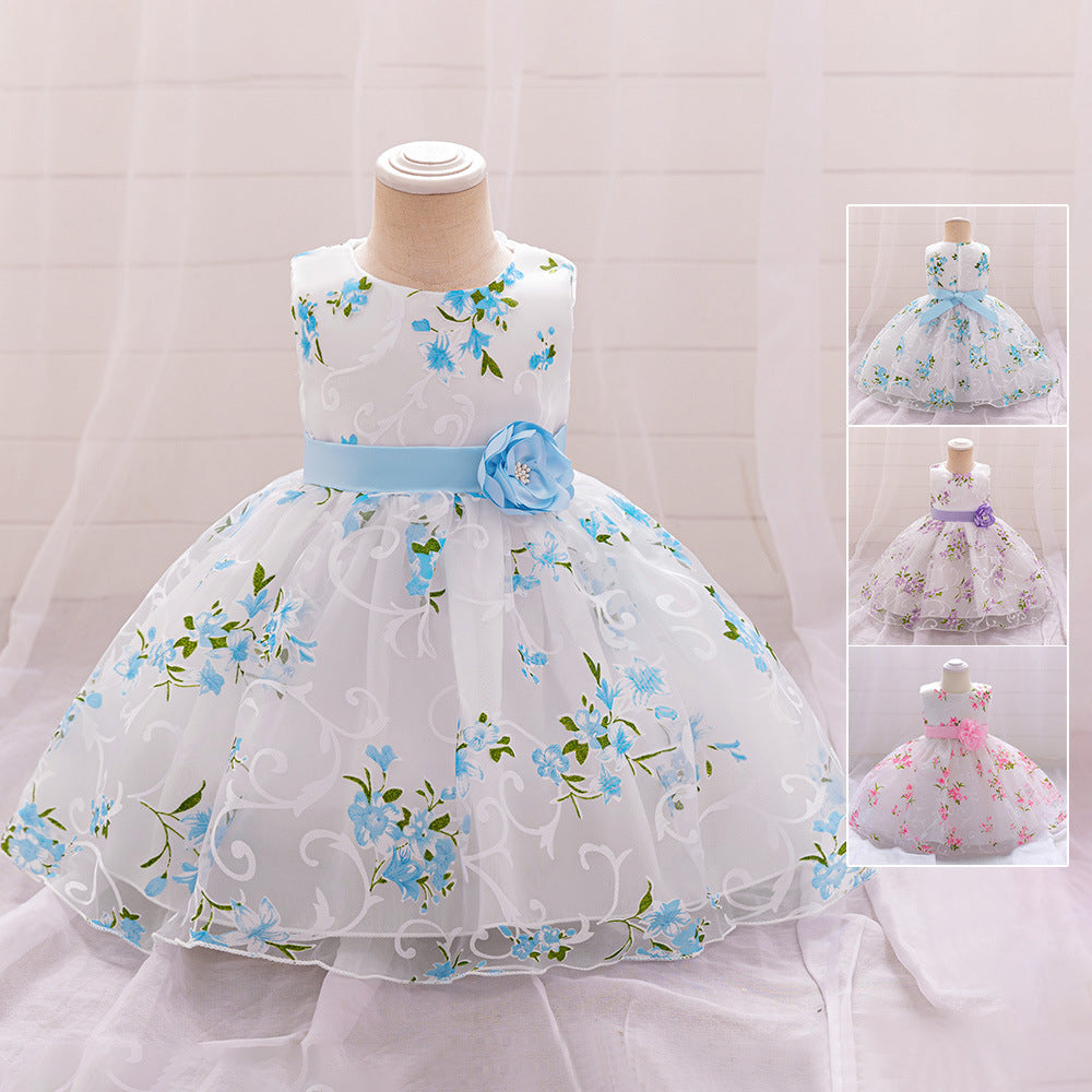 Princess Dress Pink Floral Machine Washable