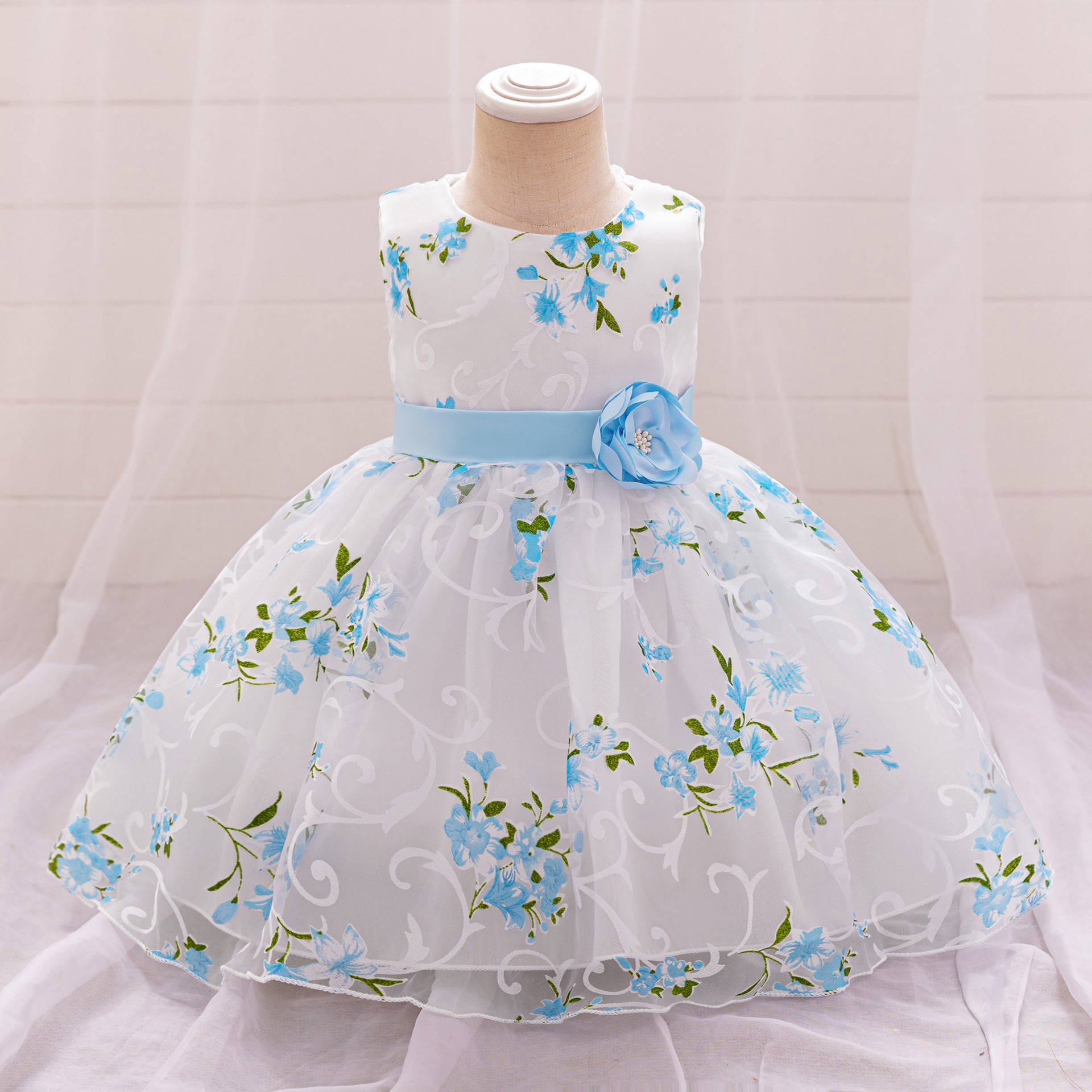 Princess Dress Pink Floral Machine Washable