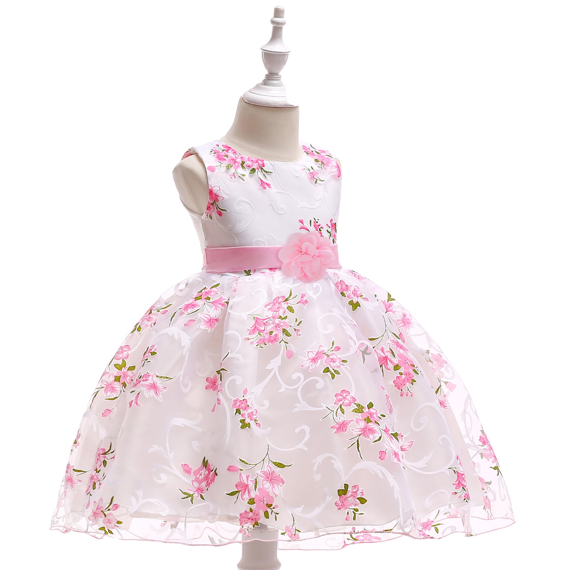 Princess Dress Pink Floral Machine Washable